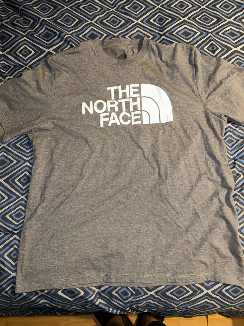 The North Face Men's Heather Gray Logo Short Sleeve Tee